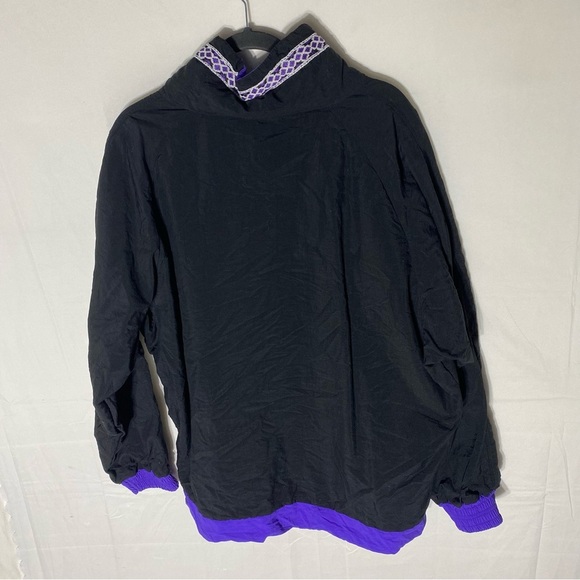 Vintage Team Buttox Snowboard Stuff Black Purple Half Zip Pullover Jacket M - Picture 14 of 15